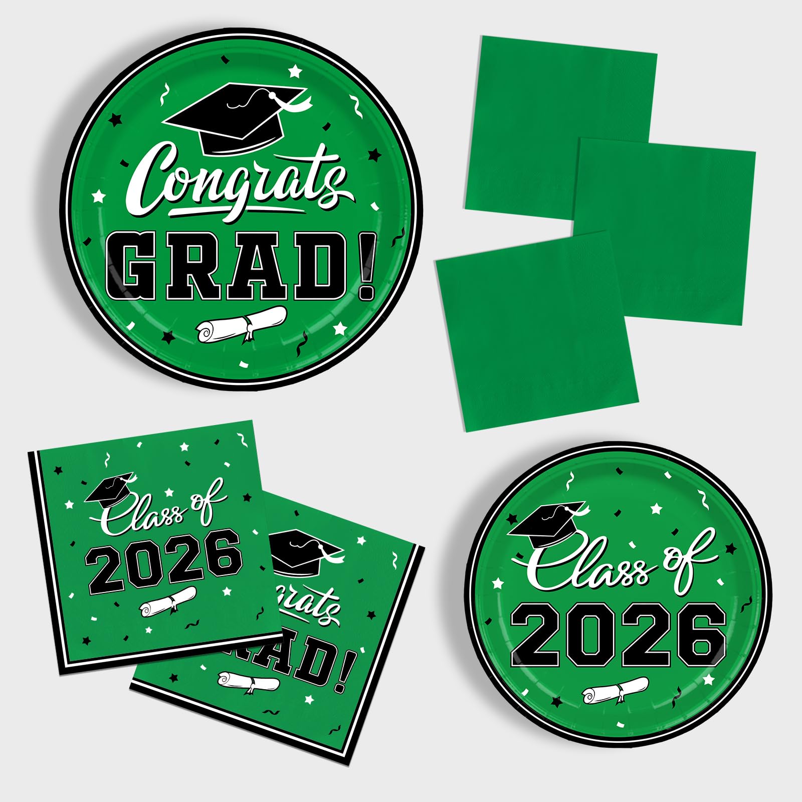 Gatherfun graduation cocktail napkins green, convenient for drinks and bites