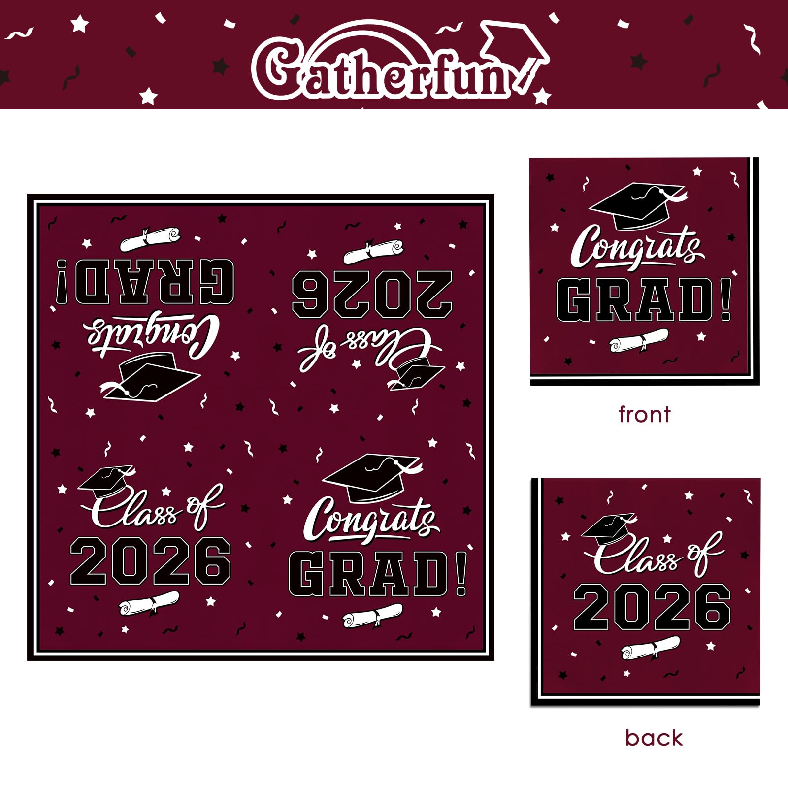 Gatherfun graduation decor set enhances cohesive setup and photo-worthy tables