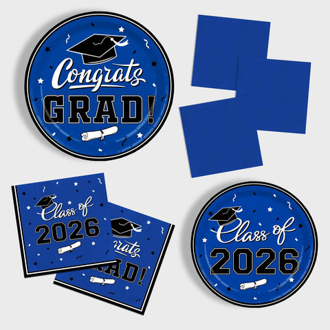 Gatherfun graduation napkins 3-ply cocktail blue for mealtime cleanup and chic tabletop use