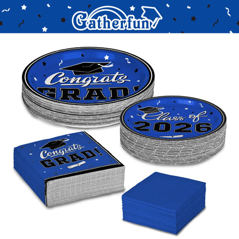 Gatherfun graduation napkins 3-ply luncheon blue for reliable absorbency during celebrations
