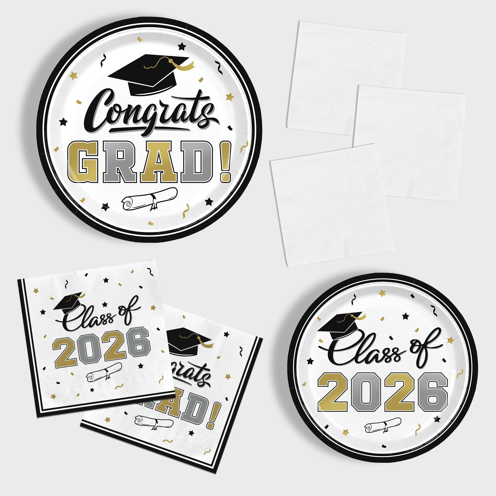 Gatherfun graduation cocktail napkins pair with drinks for a polished table setting