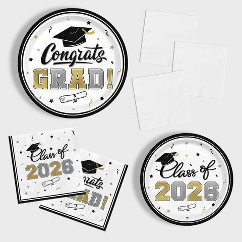 Gatherfun graduation cocktail napkins pair with drinks for a polished table setting