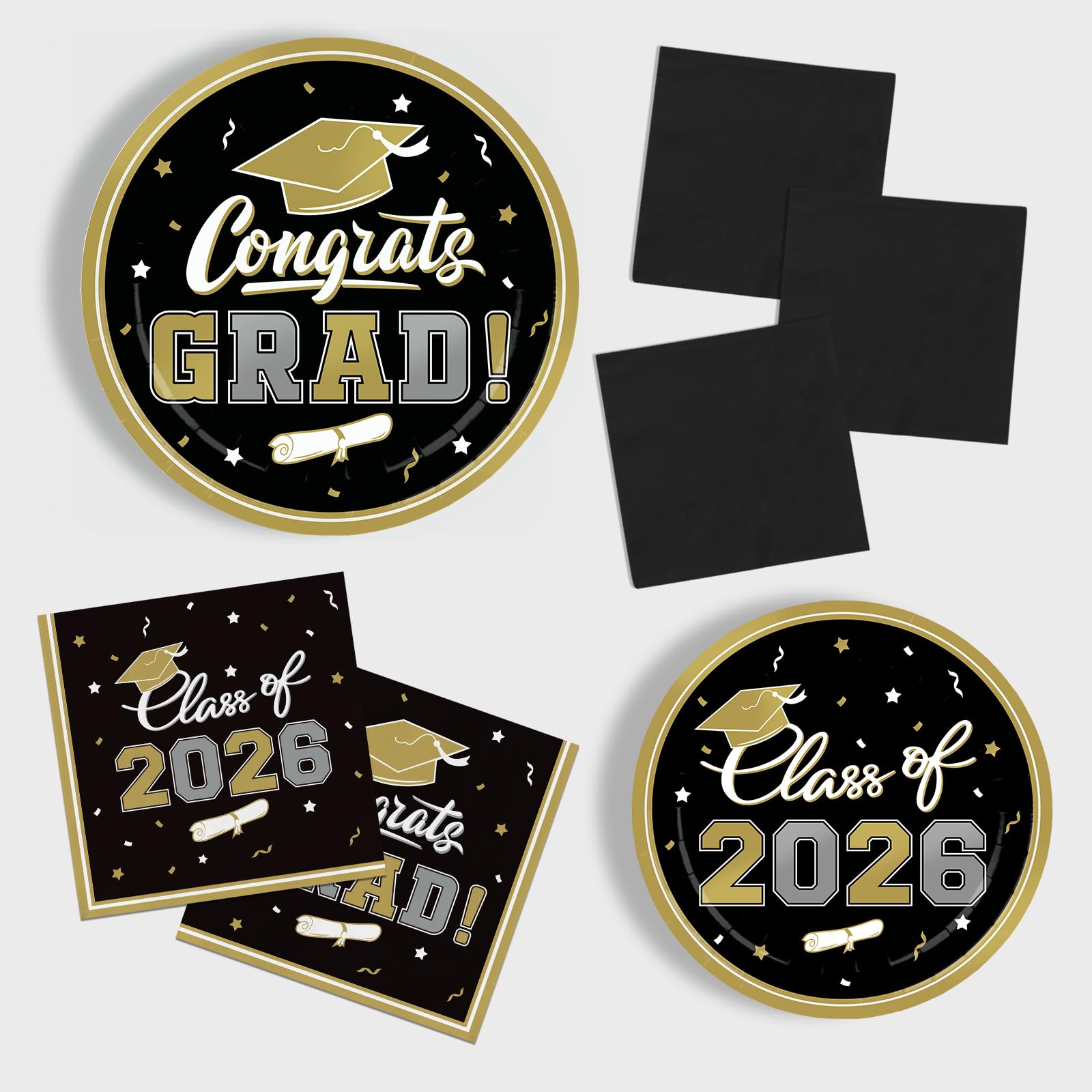 Gatherfun graduation cocktail napkins 3-ply perfect for drinks and light spills.