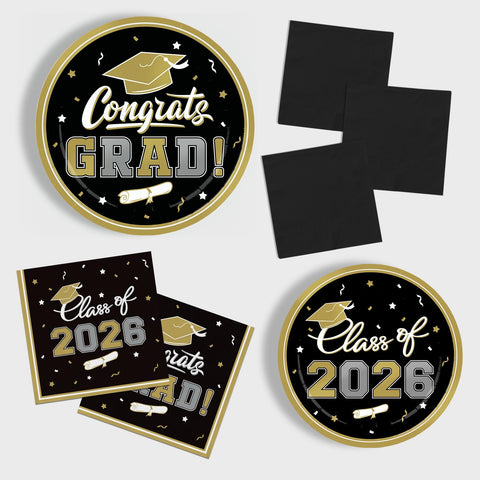 Gatherfun graduation cocktail napkins 3-ply perfect for drinks and light spills.
