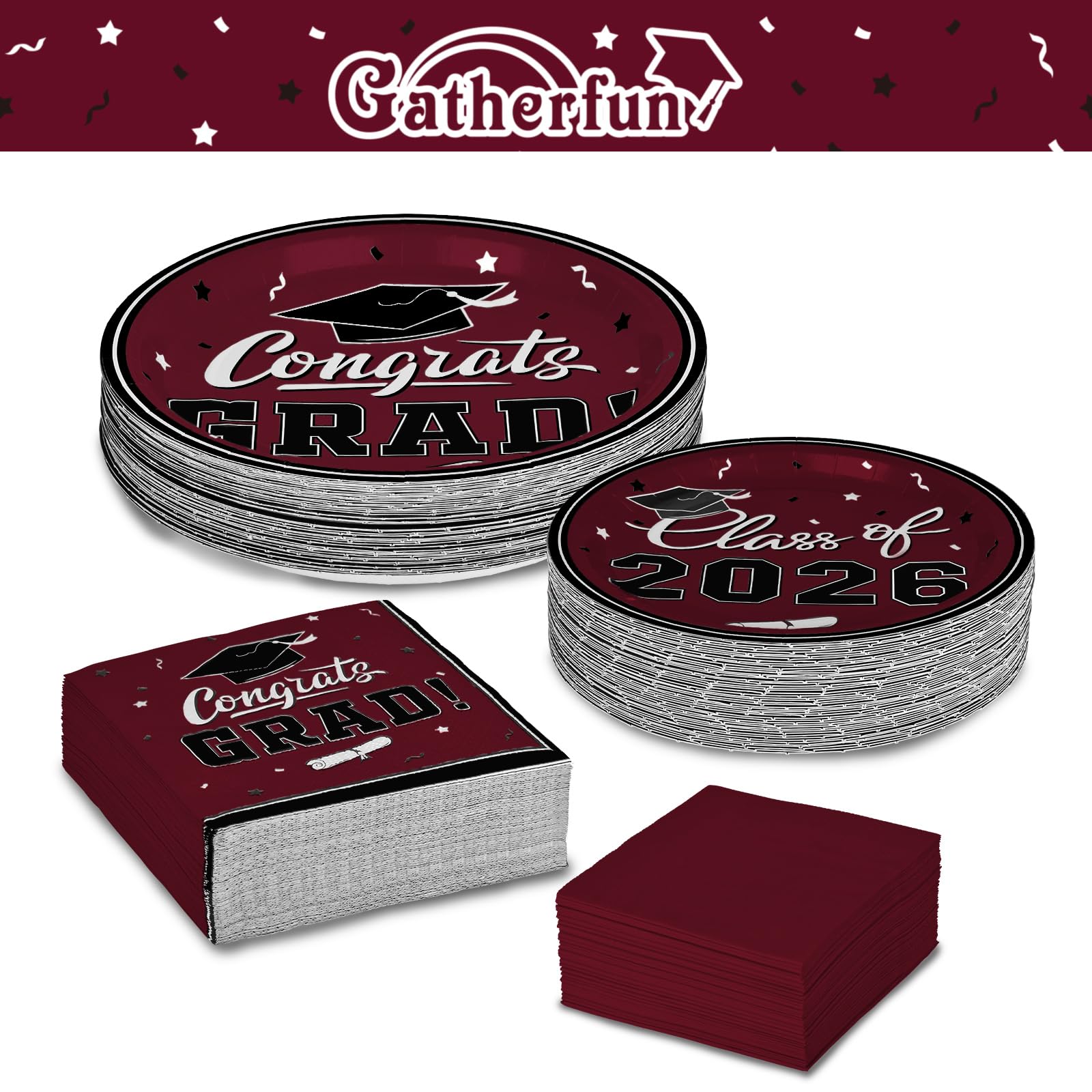 Gatherfun graduation luncheon napkins 3-ply for reliable absorption