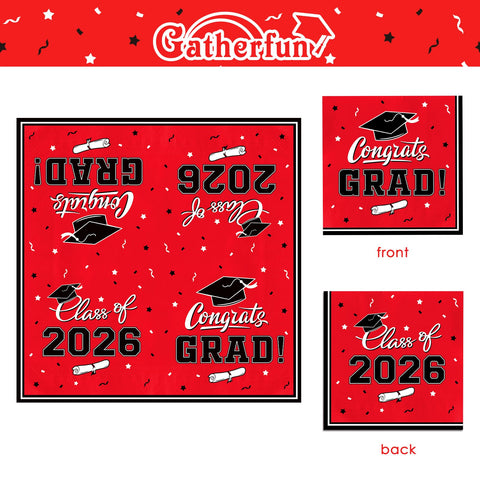 Gatherfun red party decor kit to unify graduation party visuals