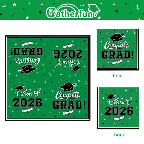 Gatherfun graduation party decor setup showing simple, stylish table styling