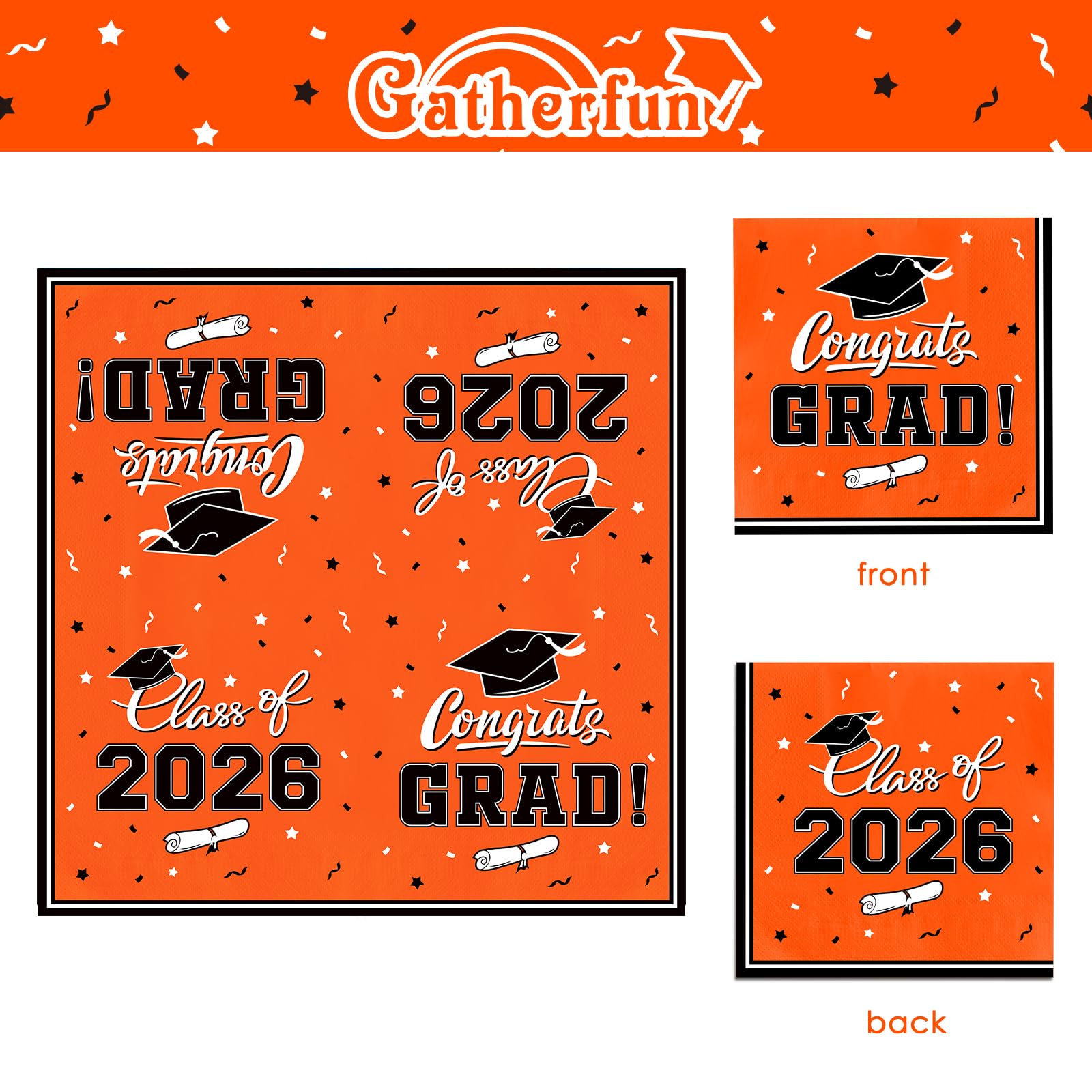 Gatherfun graduation party setup ideas show cohesive color coordination for a polished event.