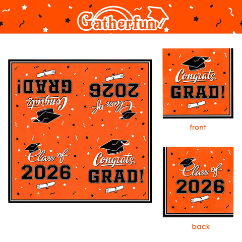 Gatherfun graduation party setup ideas show cohesive color coordination for a polished event.
