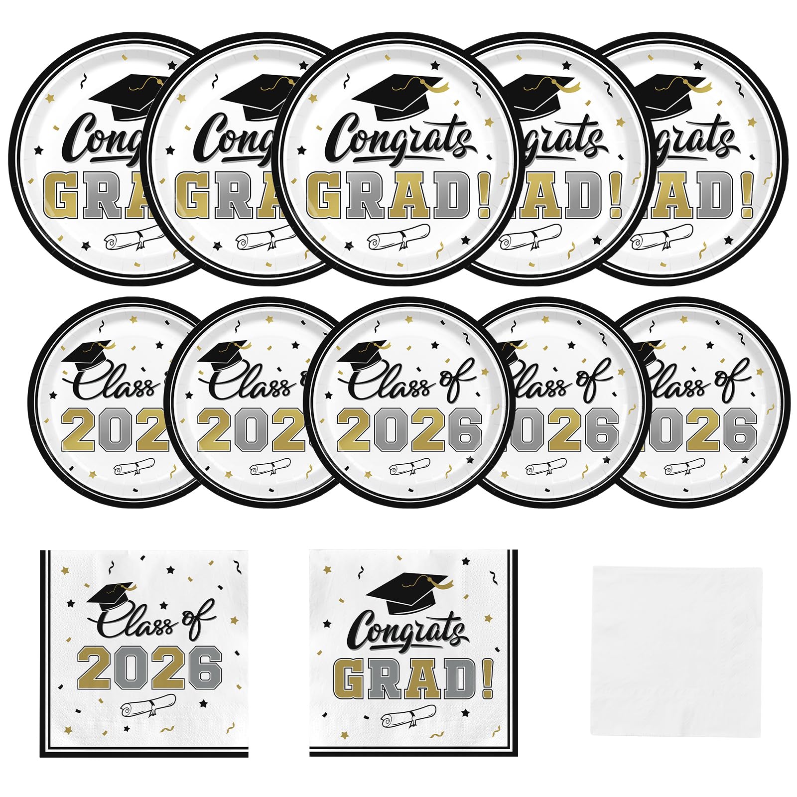 Gatherfun graduation dinner plates provide sturdy, mess-free dining for celebrations