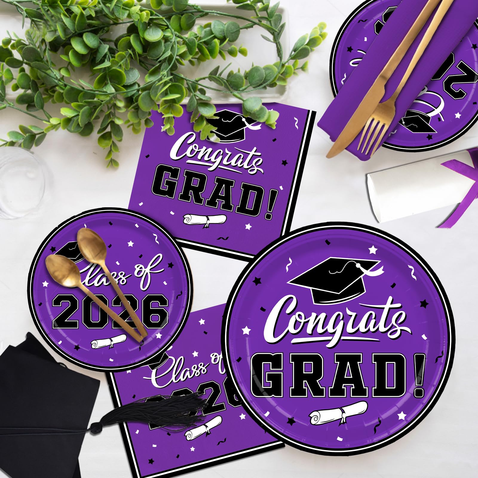 Gatherfun graduation party supplies design creates celebratory atmosphere.