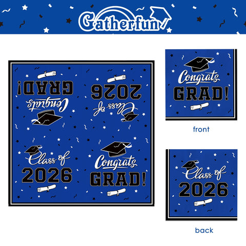 Gatherfun graduation tableware 50-count disposable set enabling quick setup and easy trash-free cleanup