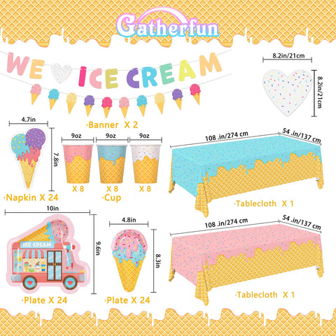 Gatherfun ice cream dessert plates brighten sweet treats at celebrations