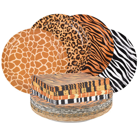 Gatherfun Jungle Zoo cheetah-print plate boosts safari party color