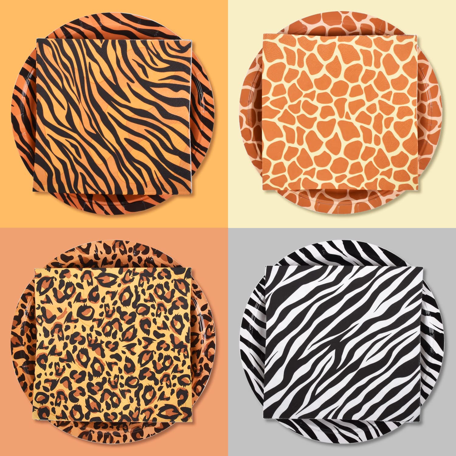 Gatherfun Jungle Zoo 33 cm napkins open size for easy cleanup at celebrations