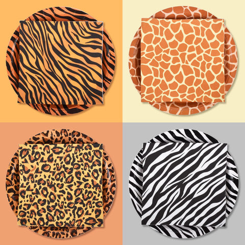 Gatherfun Jungle Zoo 33 cm napkins open size for easy cleanup at celebrations