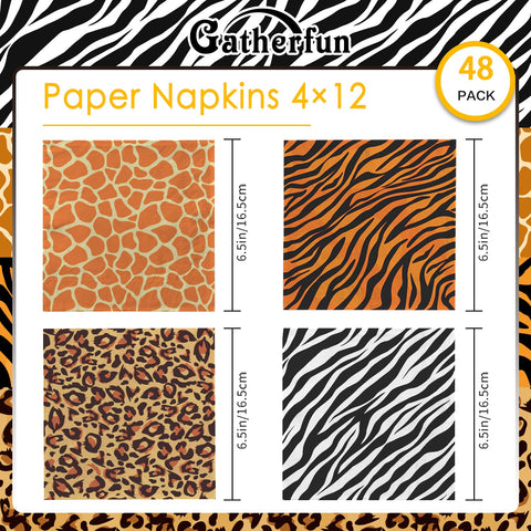 Gatherfun Jungle Zoo tiger-print plate perfect for jungle-themed table setting