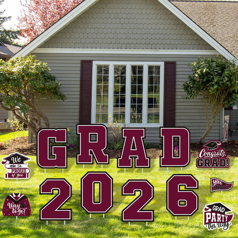 Gatherfun maroon yard sign with easy installation for quick setup