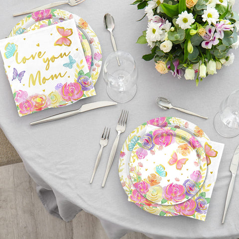 Gatherfun 3-ply luncheon napkins 6.5 inches folded for quick cleanup.