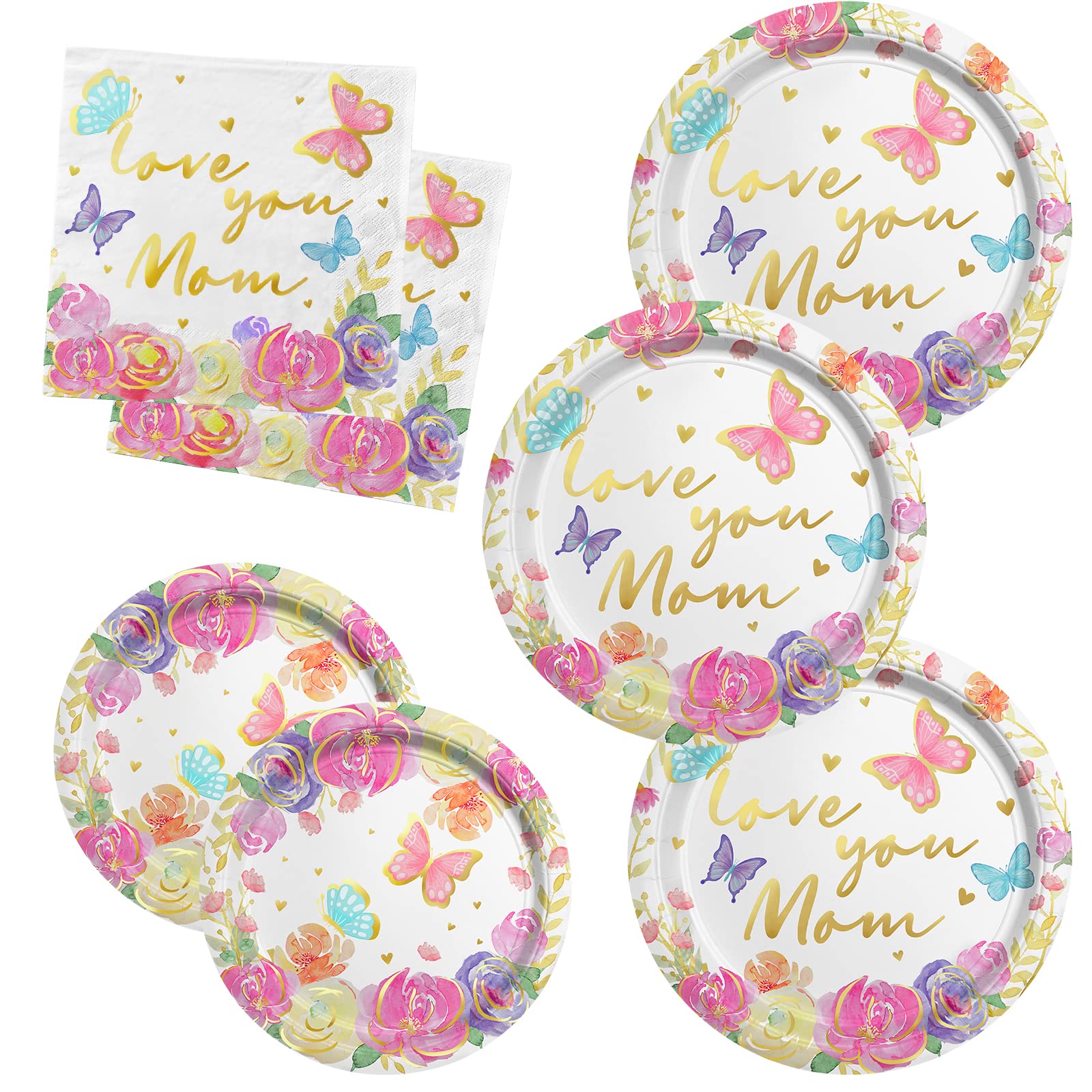 Gatherfun Mother's Day 9-inch plates for a cheerful, celebratory table.