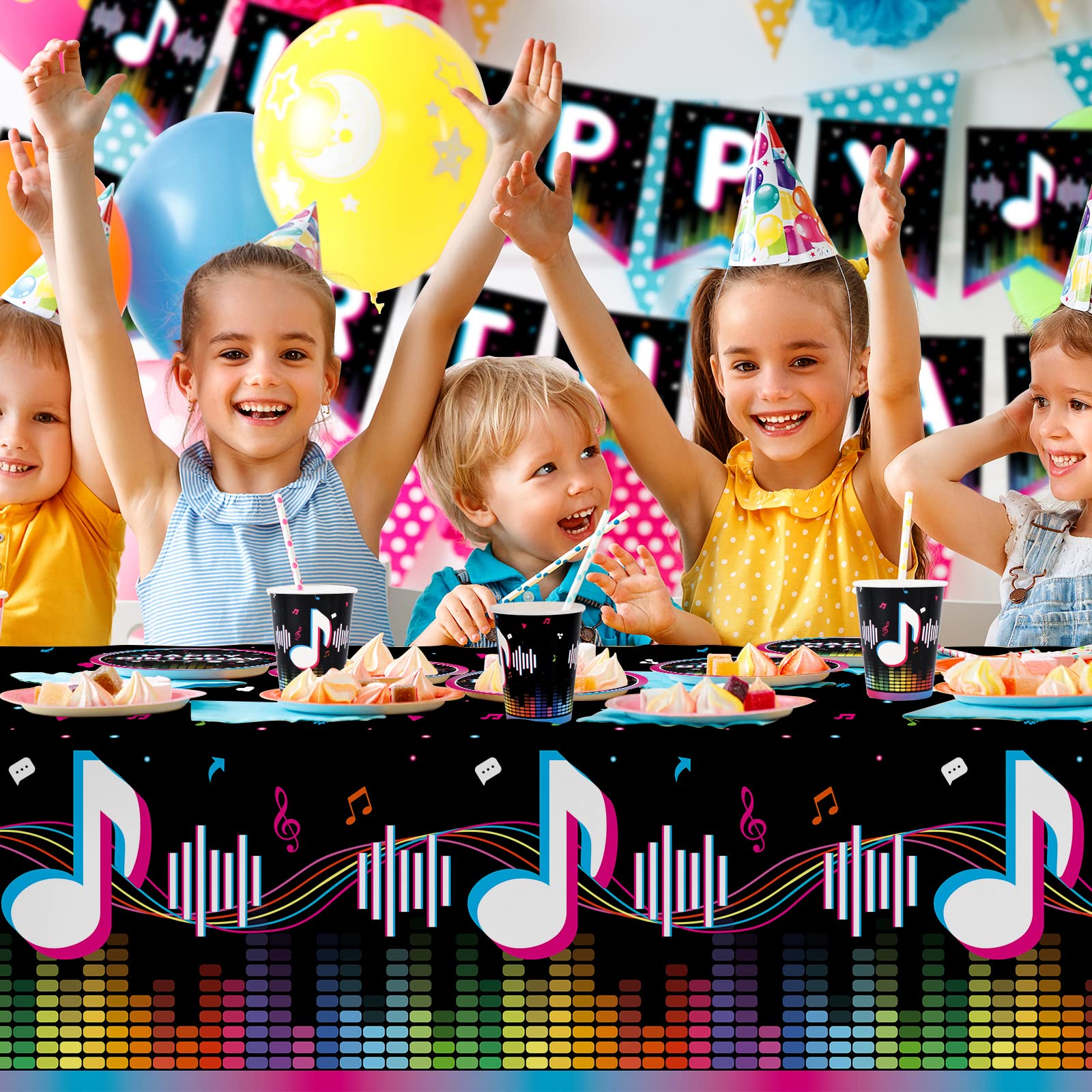 Gatherfun music napkins 6.5 inch folded design to catch spills.