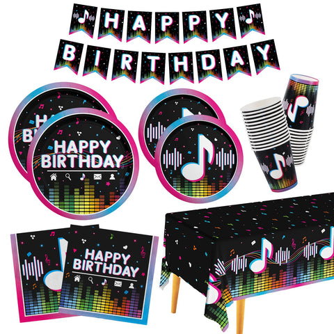Gatherfun music plates 9 inch with bold notes for festive celebrations.