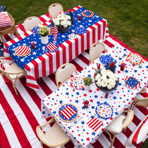 Gatherfun 6.5-inch napkins in three designs for coordinated patriot decor