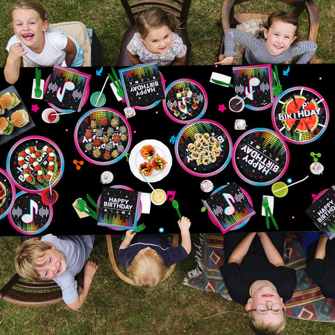 Gatherfun tablecloth 54 by 108 inches waterproof for simple cleanup.