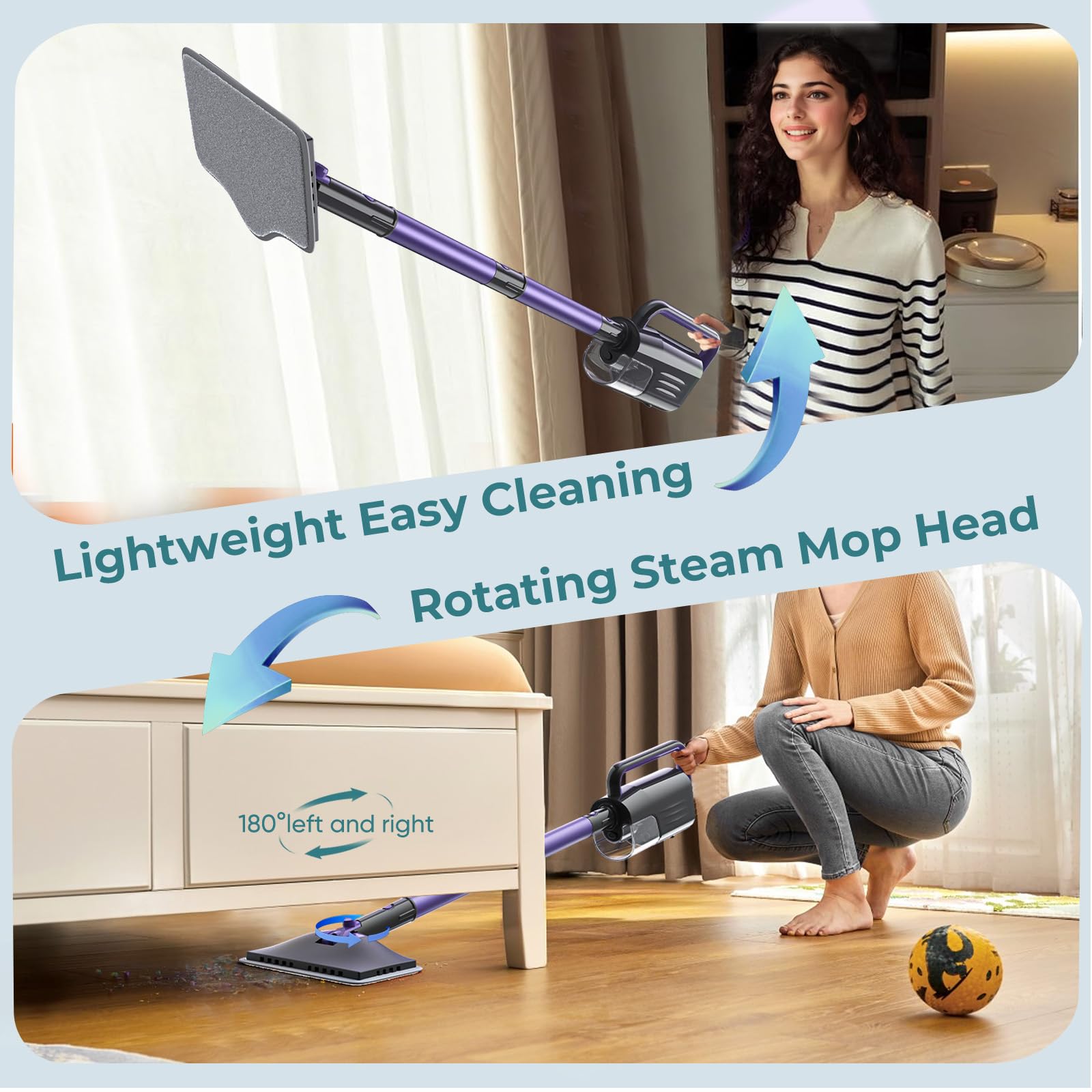 Gatlei Steam Mop attachments kit for floors, glass and more.