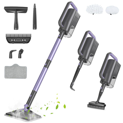 Gatlei Steam Mop front view with pads ready for cleaning sealed floors
