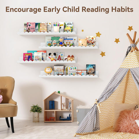 Gattlukd 20 lbs per shelf capacity supports books and decor.