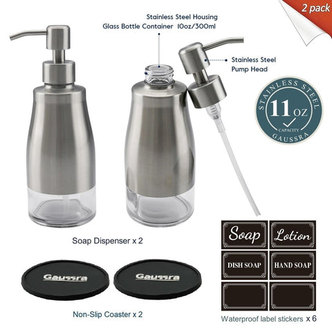 Gaussra dispenser glass liner shows liquid level at a glance