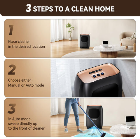 GAVASTO Pro Touchless Vacuum operates with low noise for calm homes.