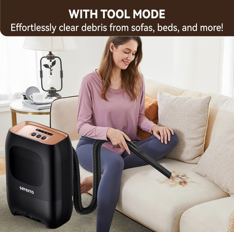 GAVASTO Pro Touchless Vacuum tool-mode cleans sofas, tables, and crevices.