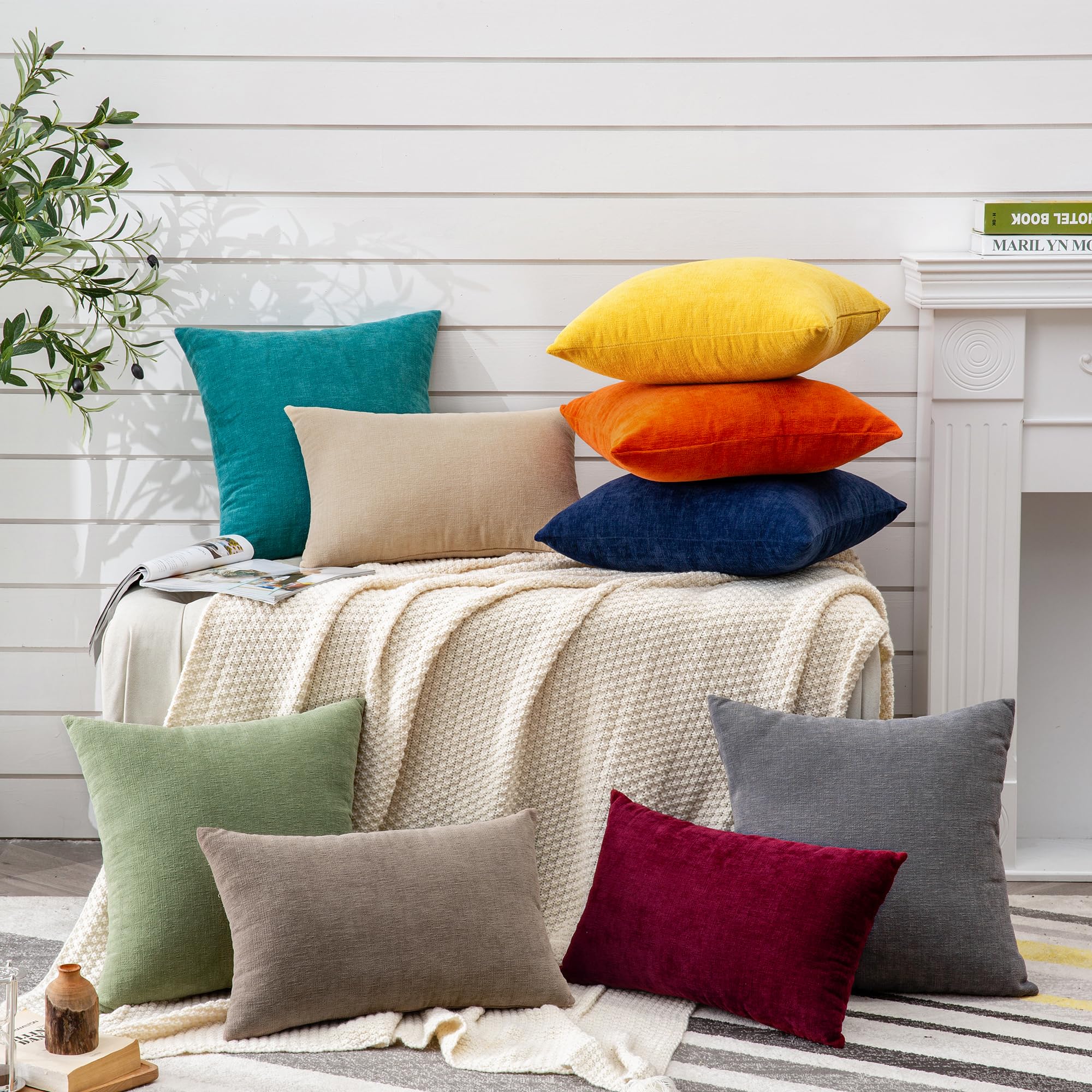 GAWAMAY set of two pillow covers offers versatile decorating options.