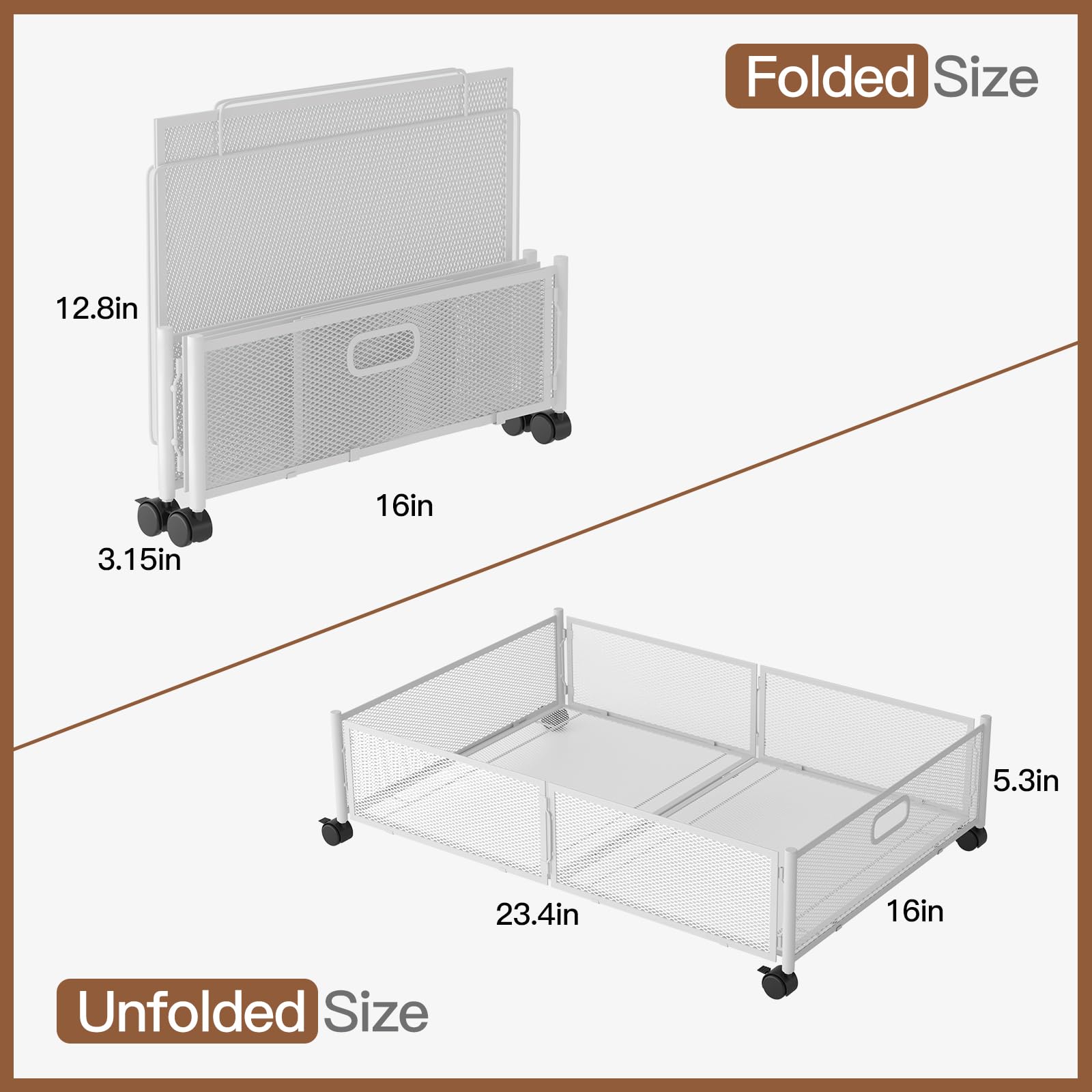 Gawerk foldable metal mesh bin emphasizes ventilation and space-saving design.