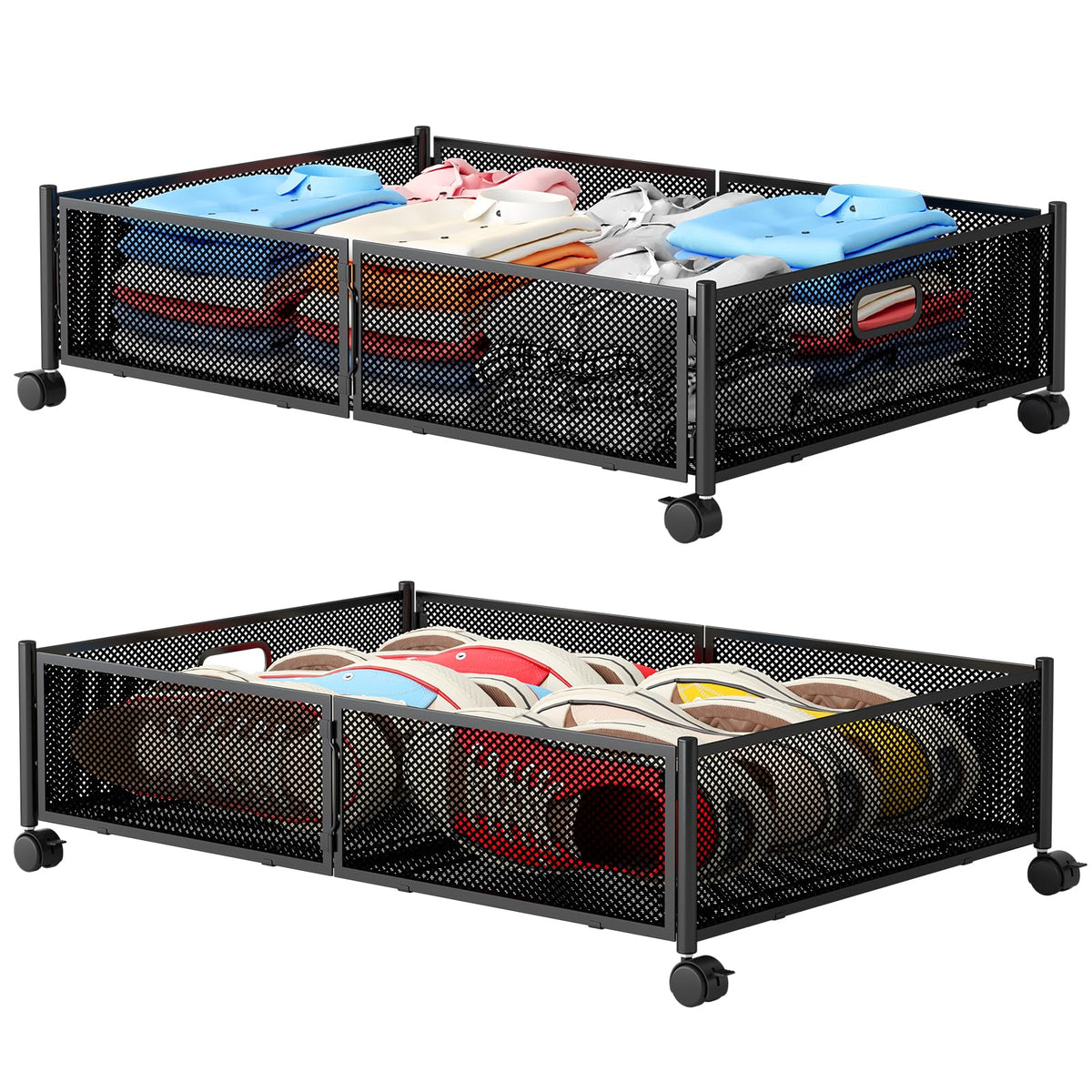Gawerk under bed storage with wheels for easy access and mobility.