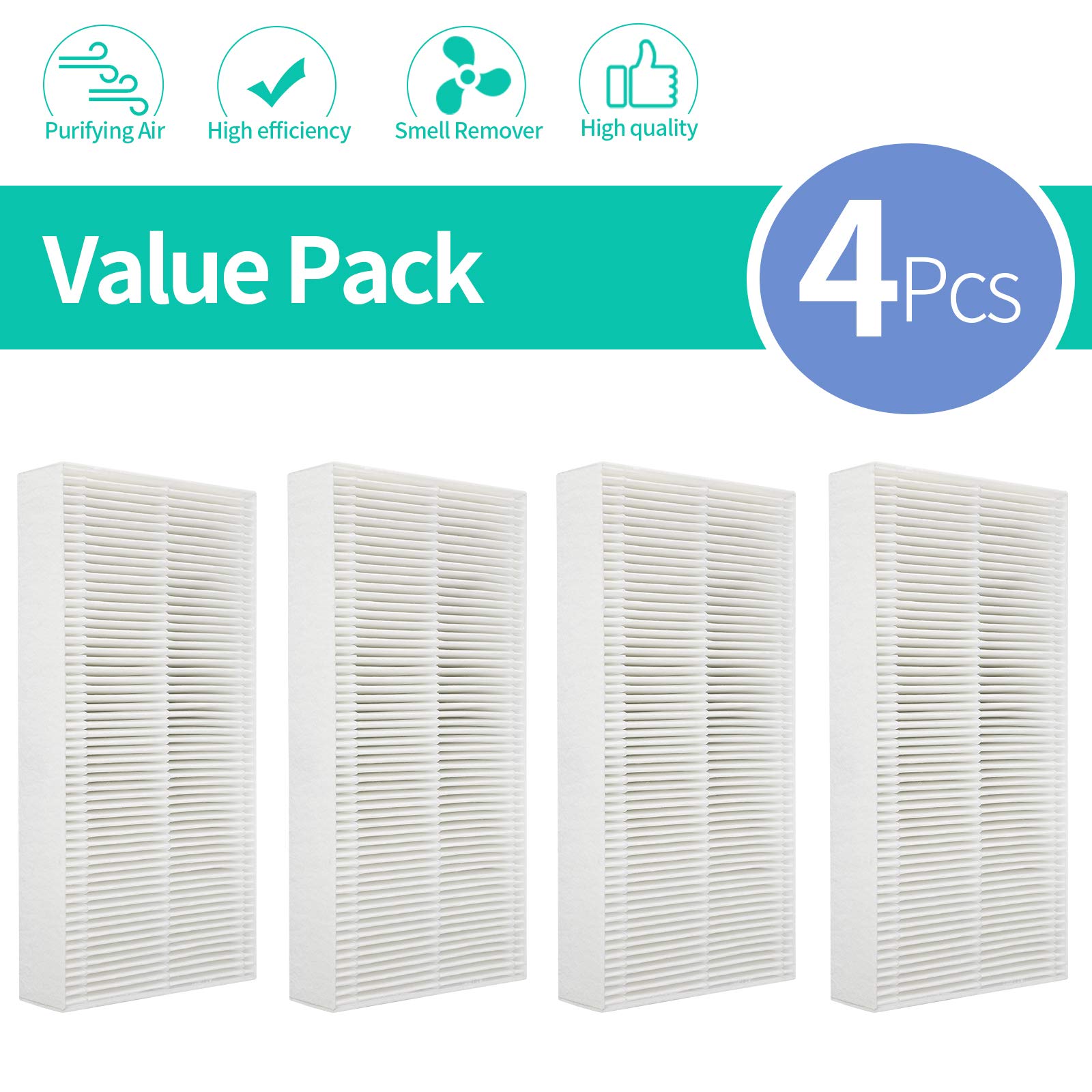 Gazeer HFR201B-compatible filter with built-in pre-filter for better air quality.