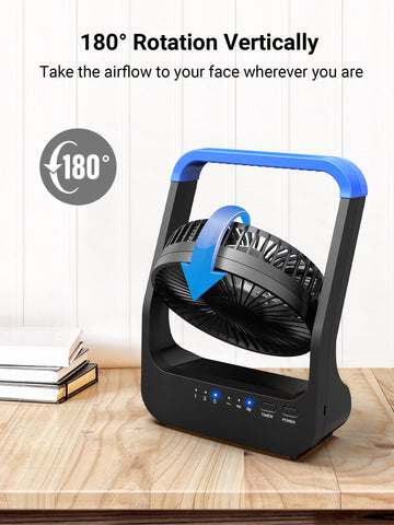 Gazeled portable fan with convenient handle, easy to carry.