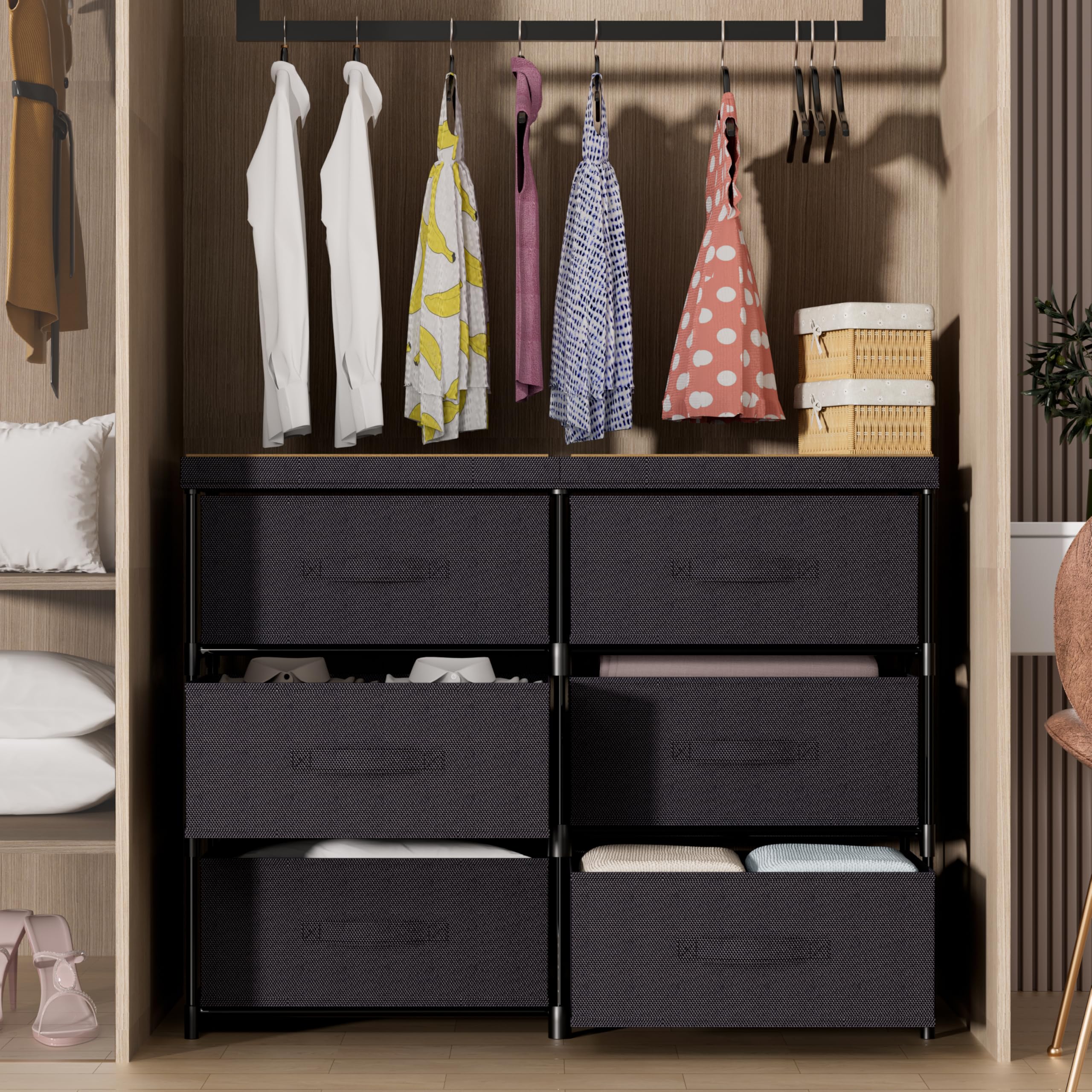 GcdPai dresser drawer privacy design with visible top gap for easy item retrieval