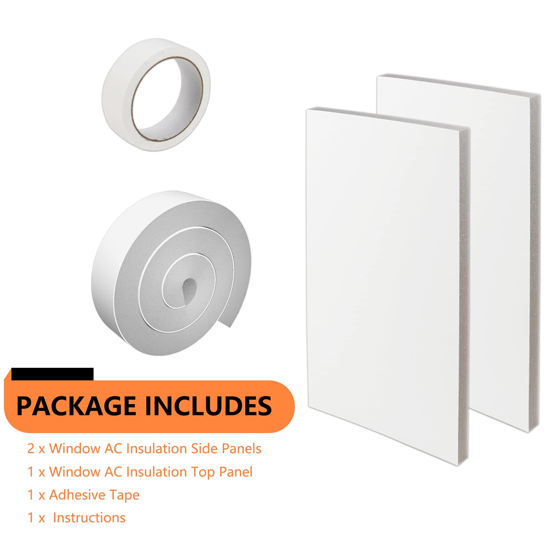 GCGOODS insulation kit reduces drafts in winter and heat in summer.