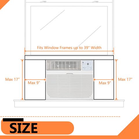 GCGOODS insulation panel side view fits most window units for seamless installation.