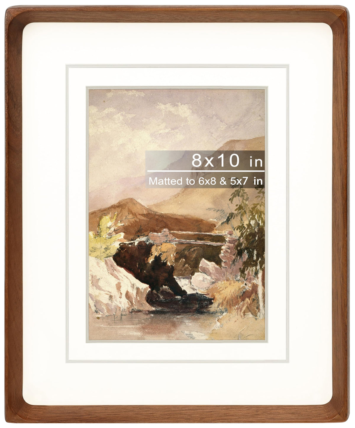 Gdfmsc 8x10 frame front with real glass showcases clear photos and protection for display.
