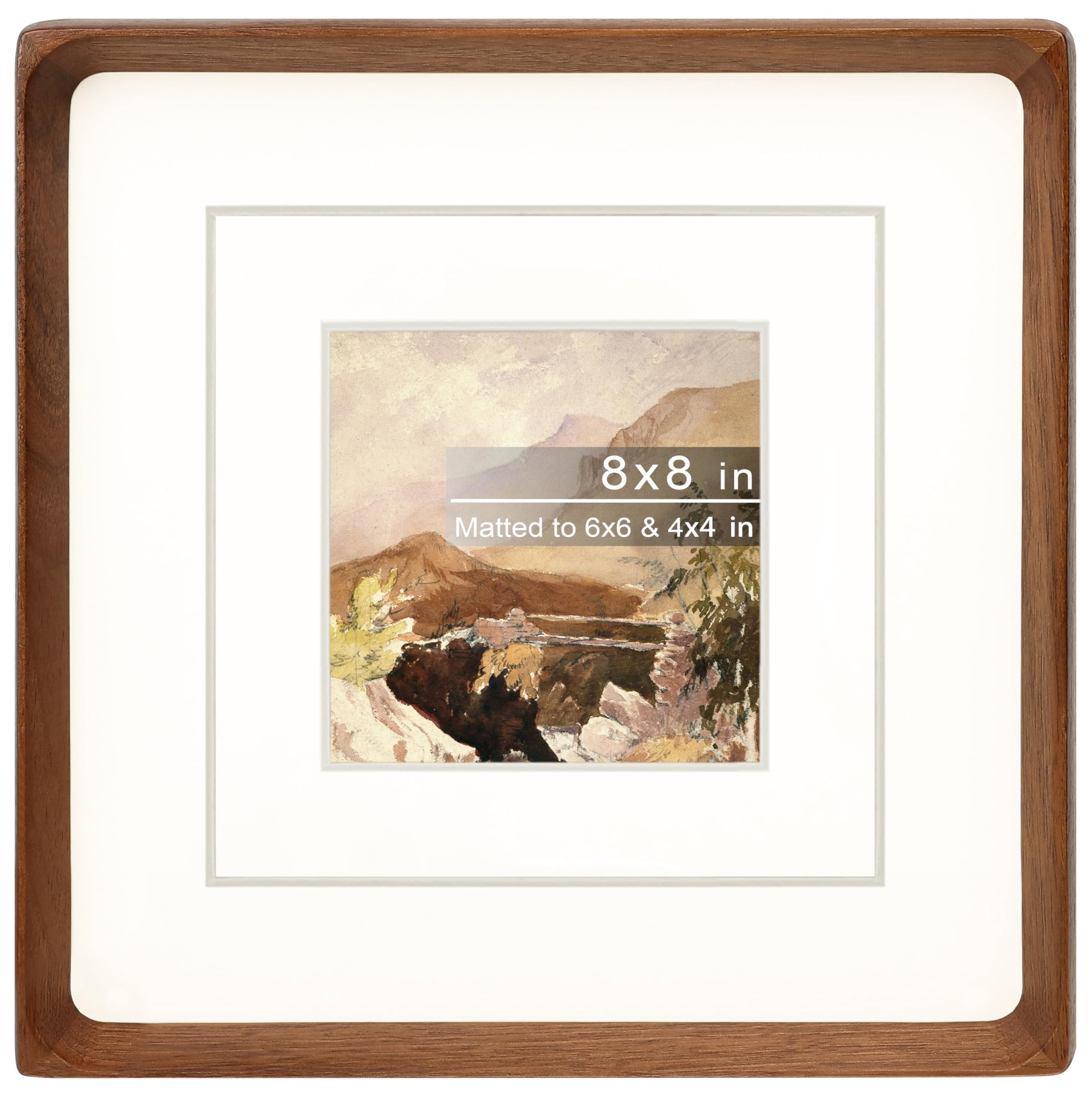 Gdfmsc Square 8x8 frame with front glass protects memories clearly.