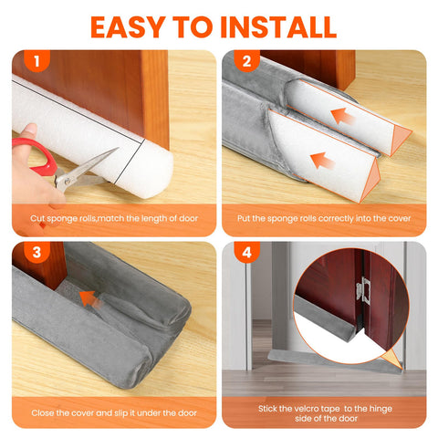 GDHOMM door draft stopper delivers all-season comfort by reducing drafts