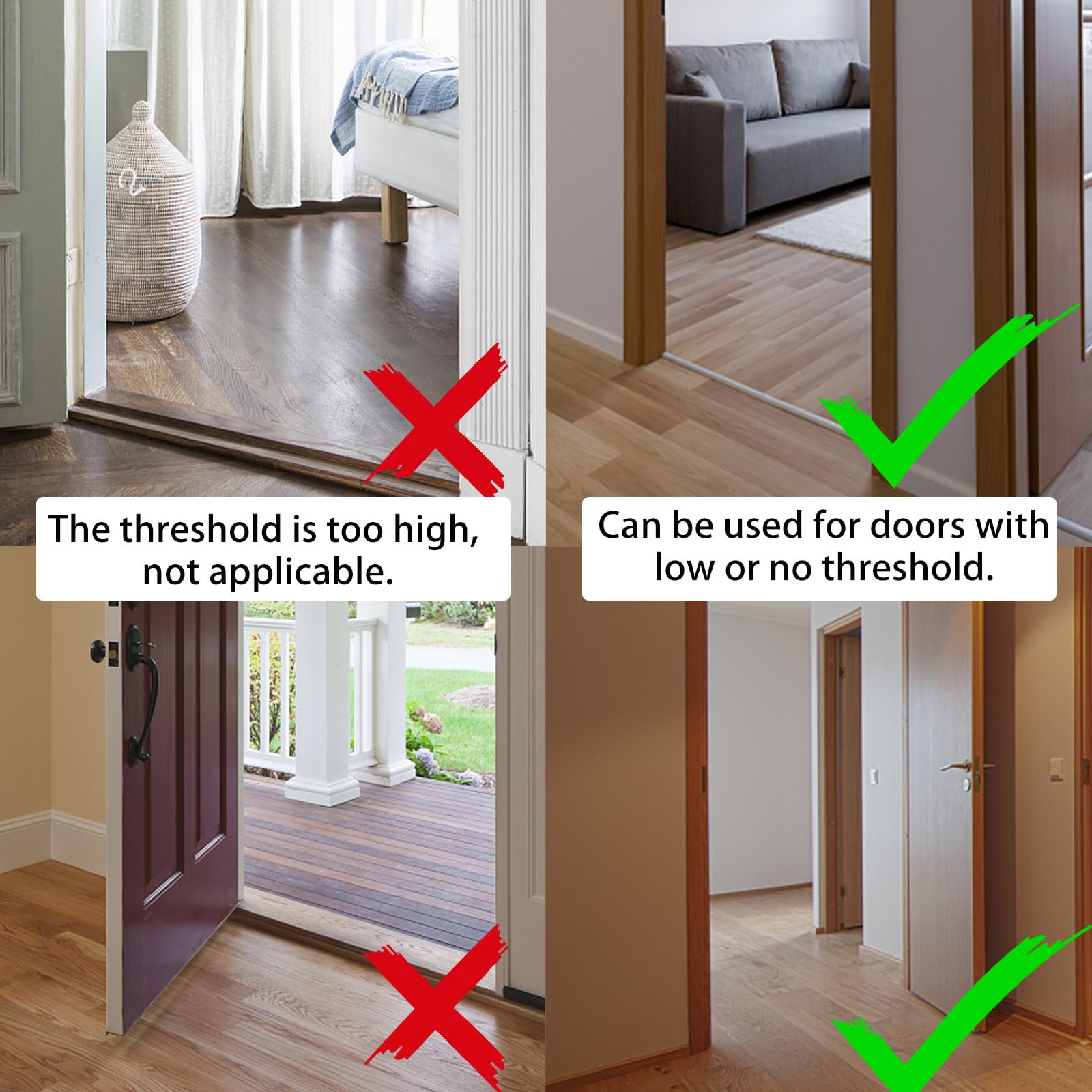 GDHOMM adjustable length cuts to fit 30-36 inch doors