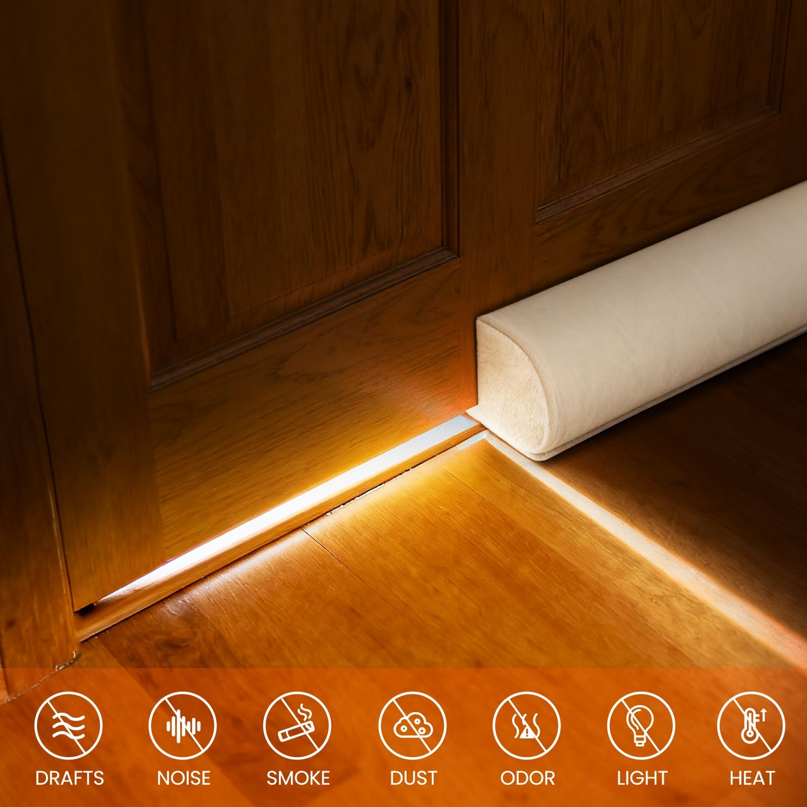 GDHOMM foam-wedge creates stable airtight seal without floor damage