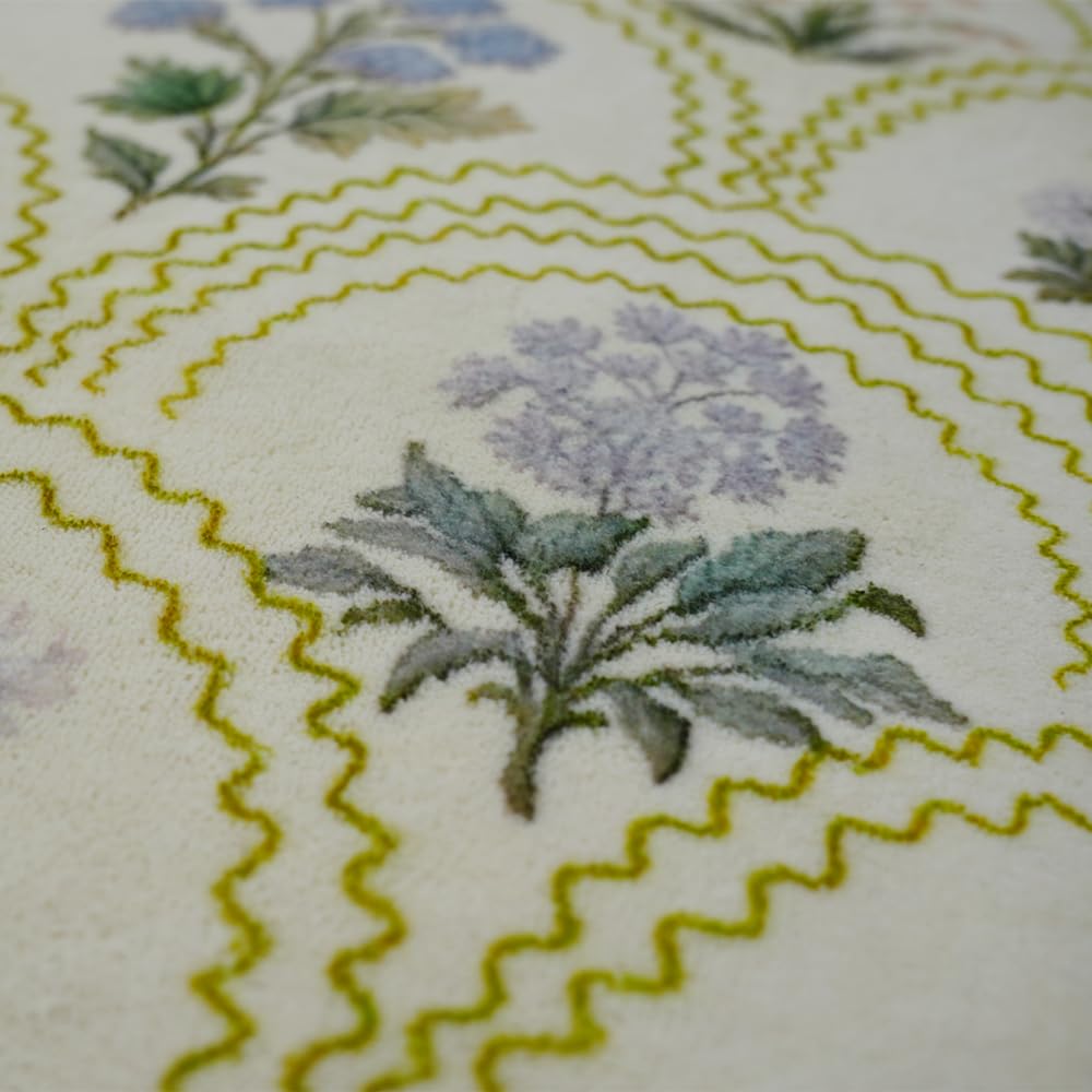 gdmgdr rectangular boho floral bath rug adds a soft splash of color to your bathroom