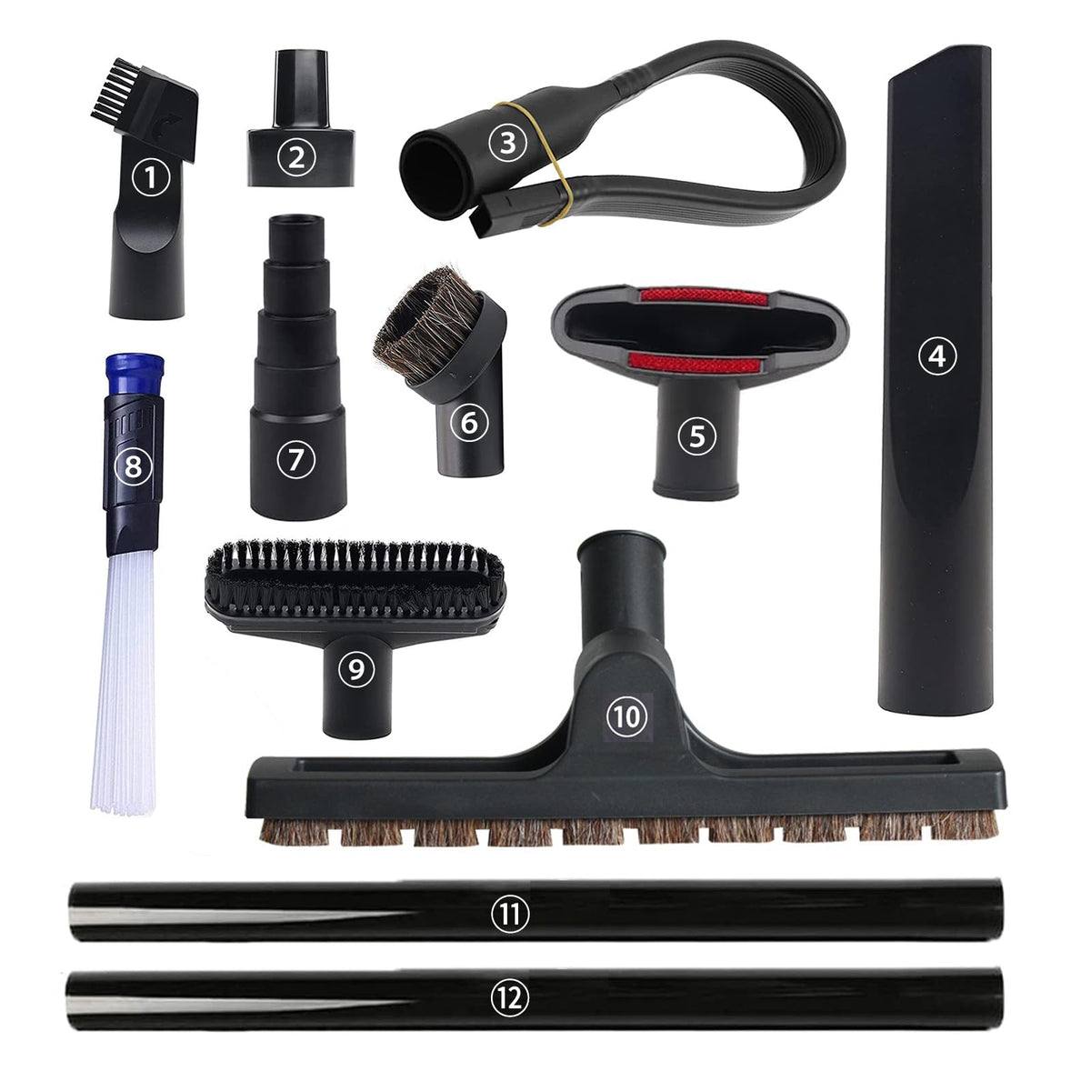 GEBDSM universal vacuum attachments kit with hose adapter for versatile cleaning