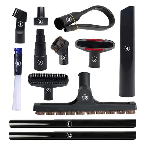 GEBDSM universal vacuum attachments kit with hose adapter for versatile cleaning